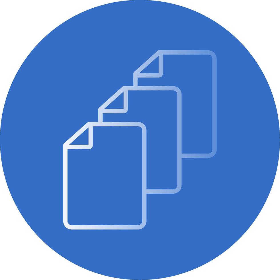 Content Copy Flat Bubble Icon vector