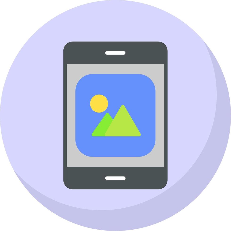 Mobile App Flat Bubble Icon vector