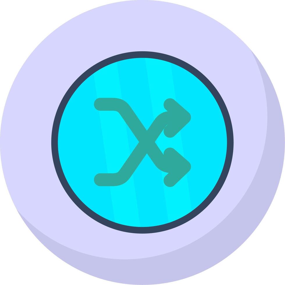 Shuffle Flat Bubble Icon vector