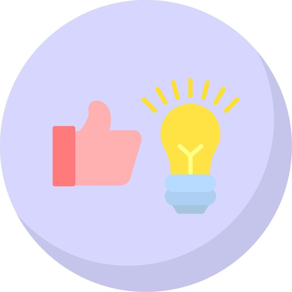 Idea Bulb Flat Bubble Icon vector