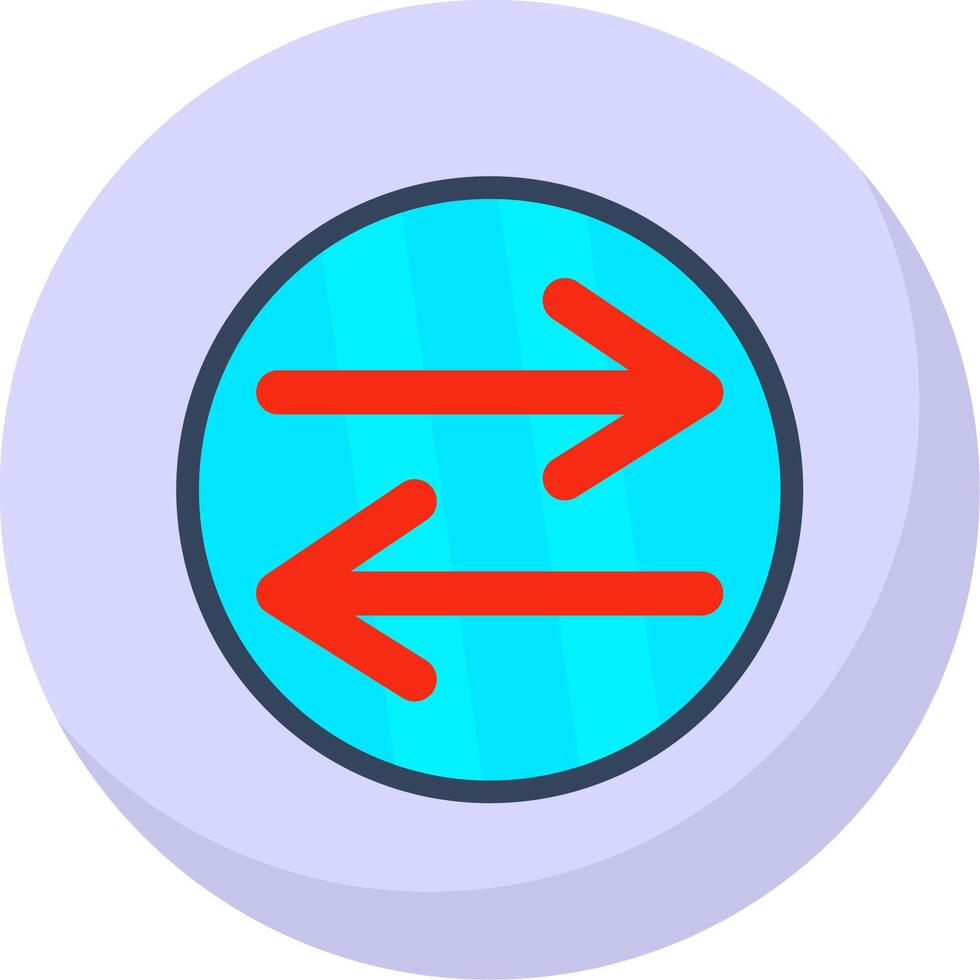 Swap Flat Bubble Icon vector