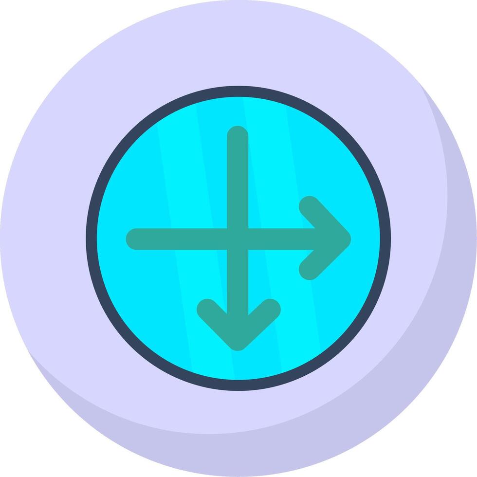 Intersect Flat Bubble Icon vector