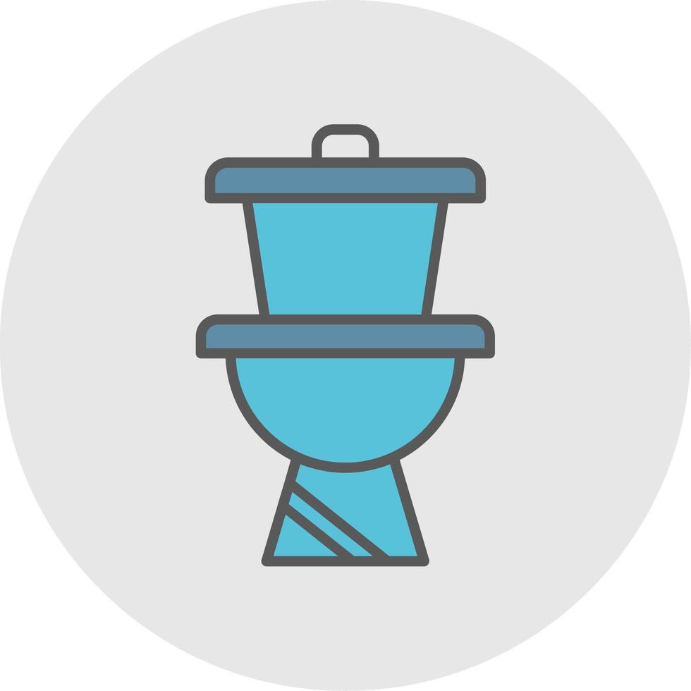 Wc Line Filled Light Icon vector