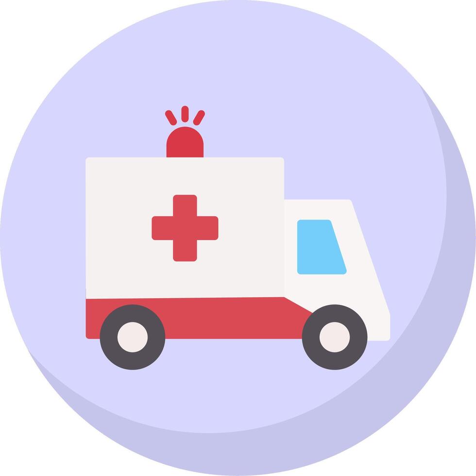 Ambulance Flat Bubble Icon vector