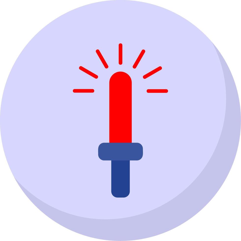 Light Stick Flat Bubble Icon vector