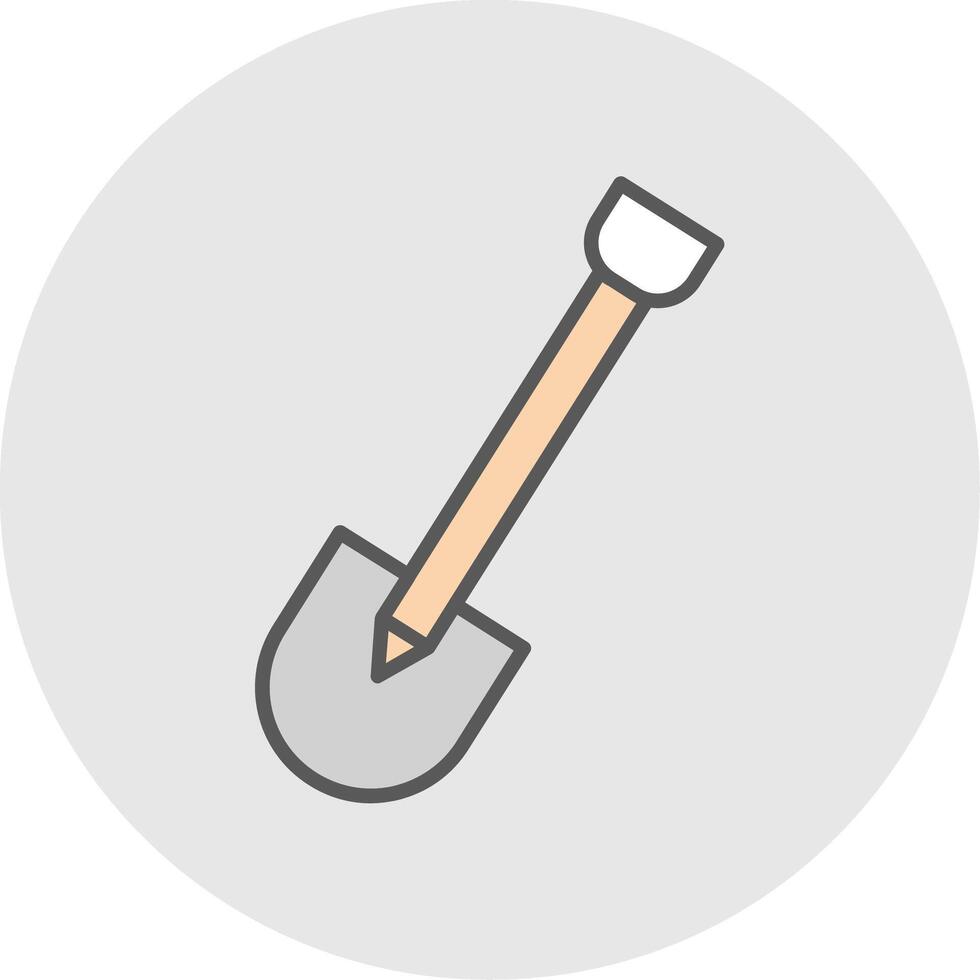 Shovel Line Filled Light Icon vector