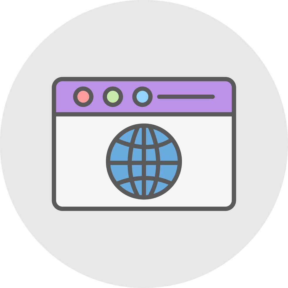 Web Line Filled Light Icon vector