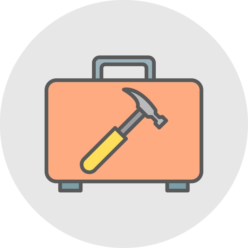 Toolkit Line Filled Light Icon vector