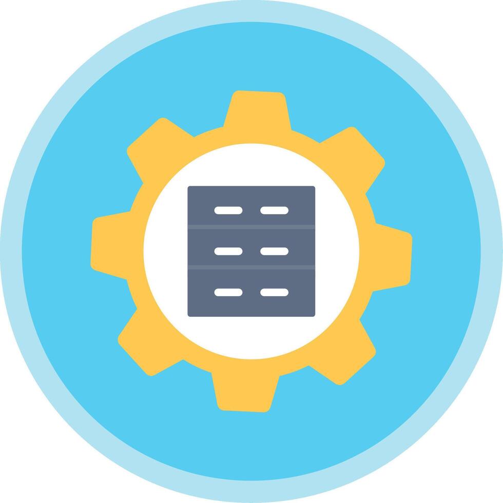 Database Management Flat Multi Circle Icon vector