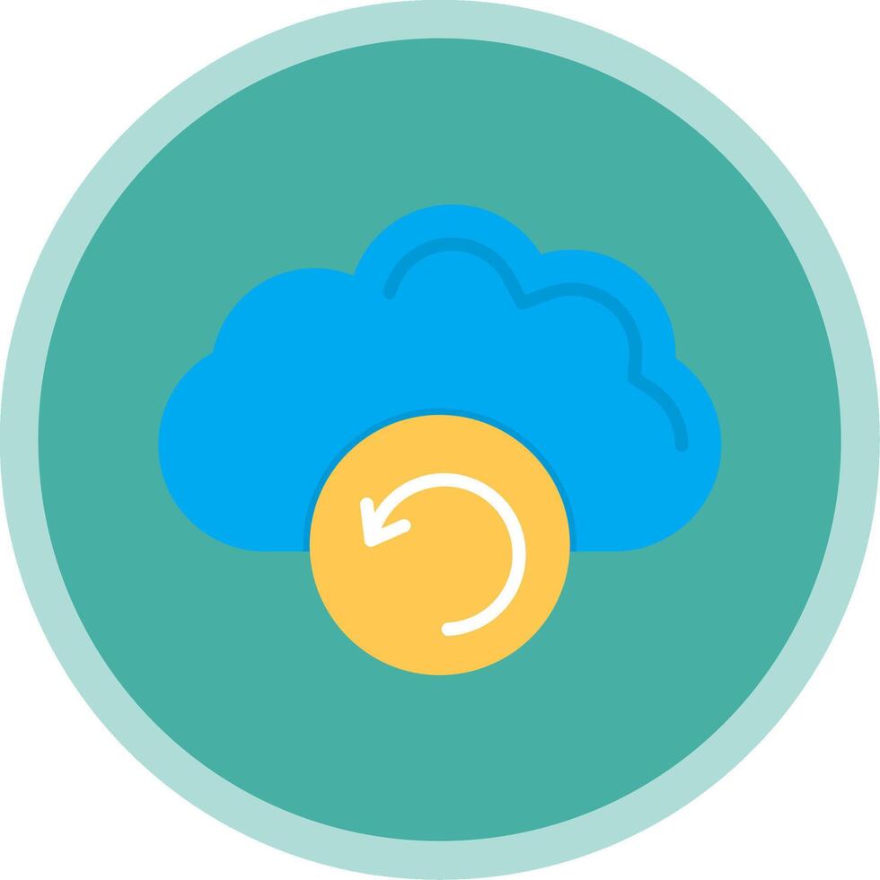 Backup Flat Multi Circle Icon vector