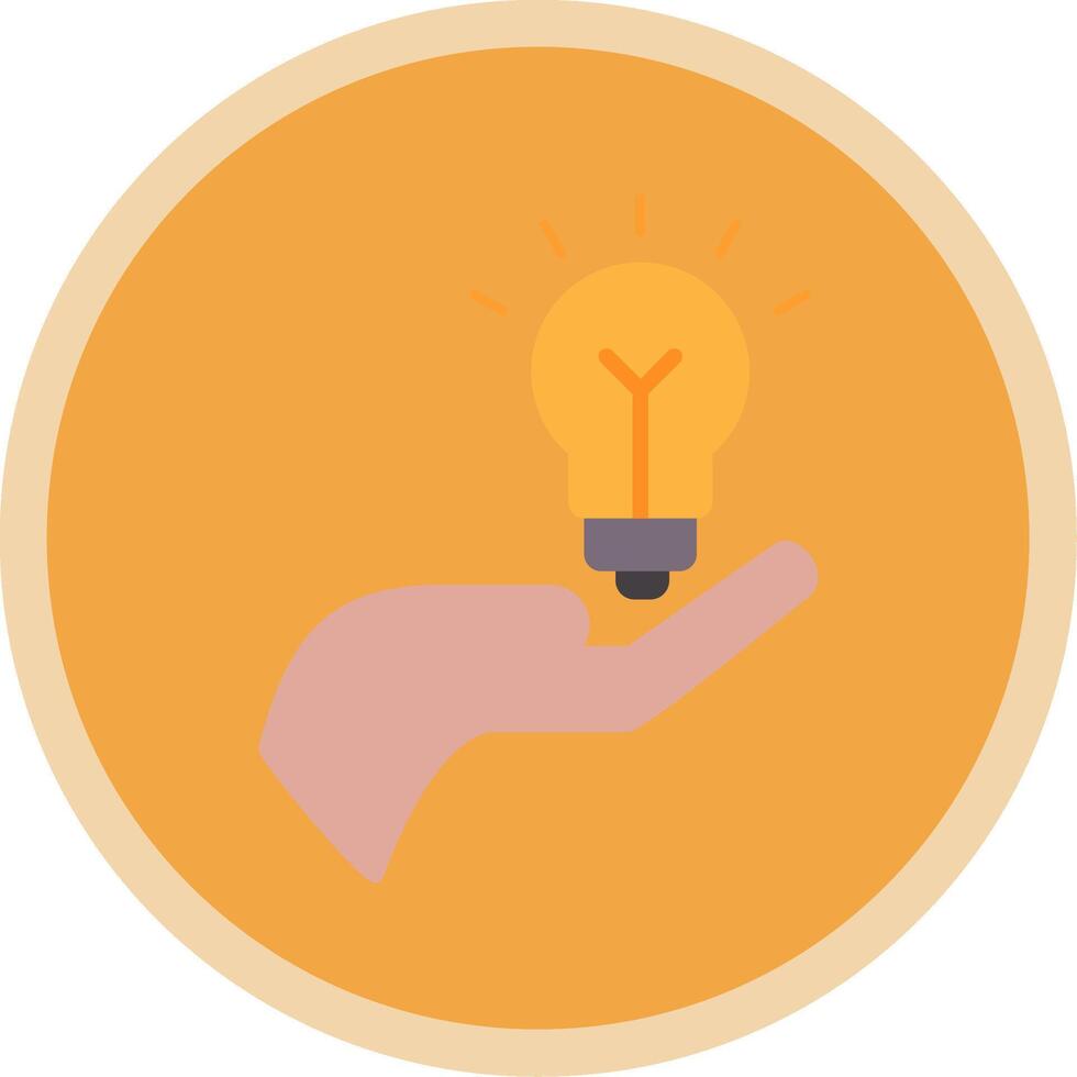 Idea Hand Flat Multi Circle Icon vector