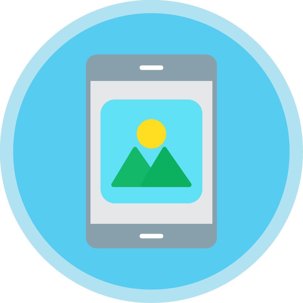 Mobile Application Flat Multi Circle Icon vector