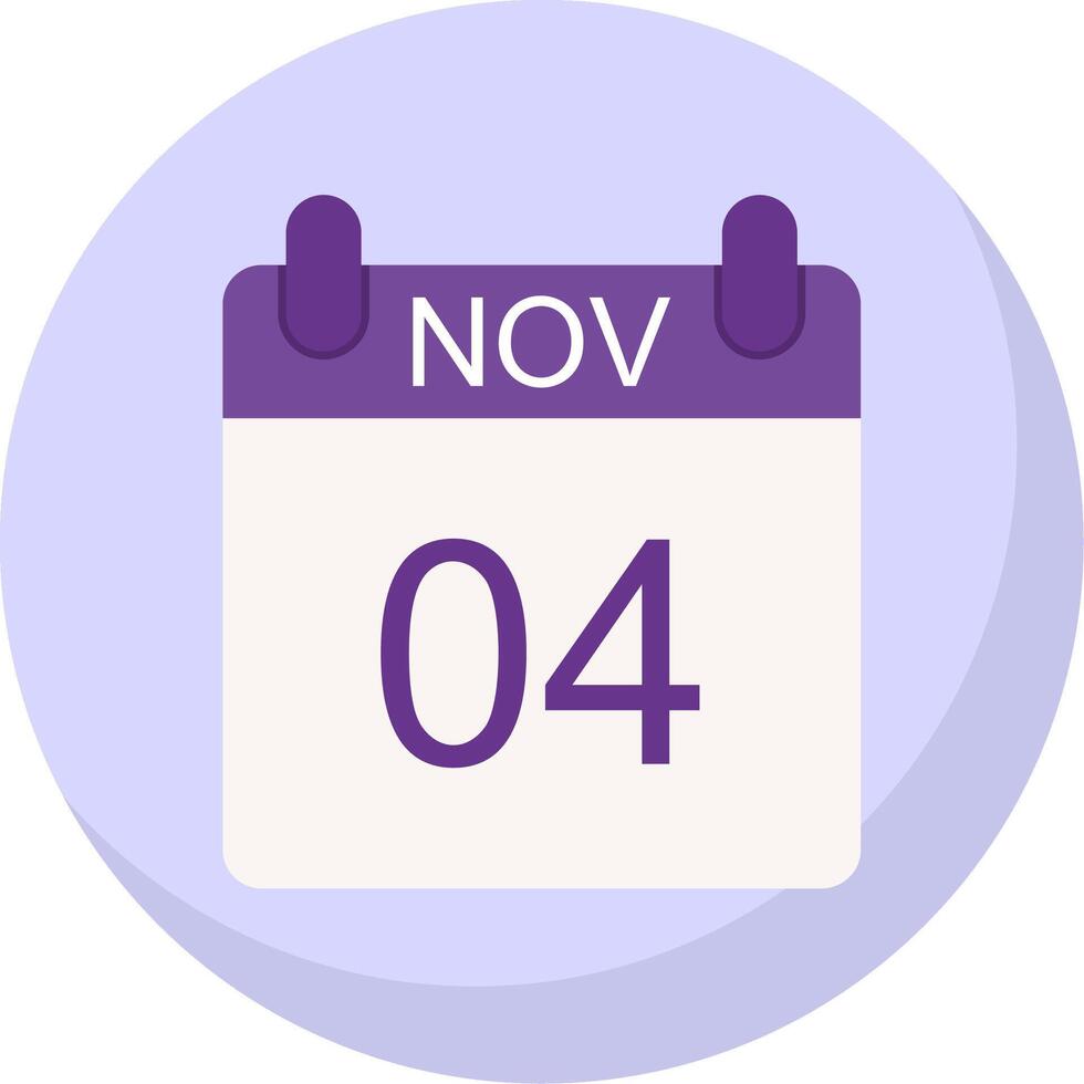 November Flat Bubble Icon vector