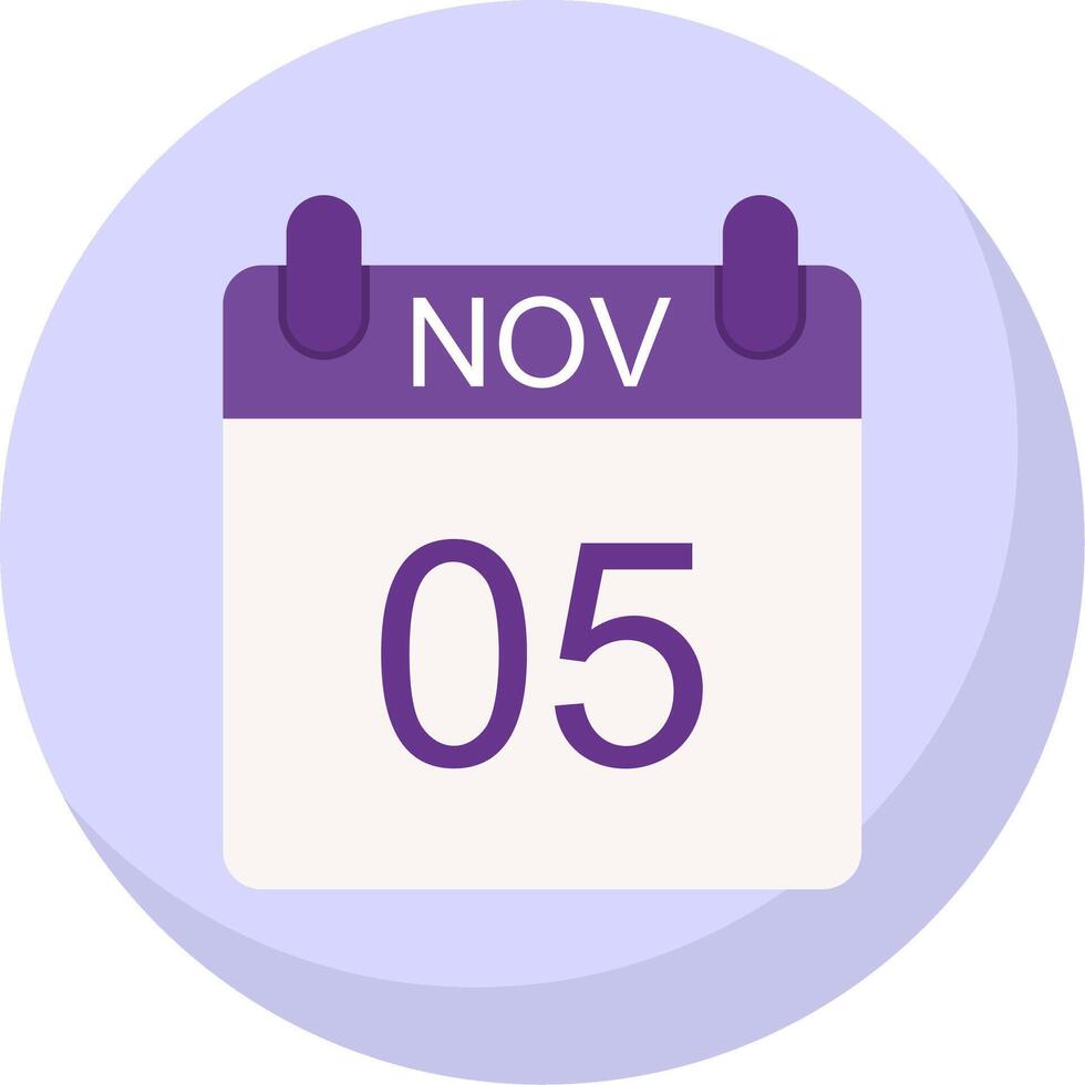 November Flat Bubble Icon vector