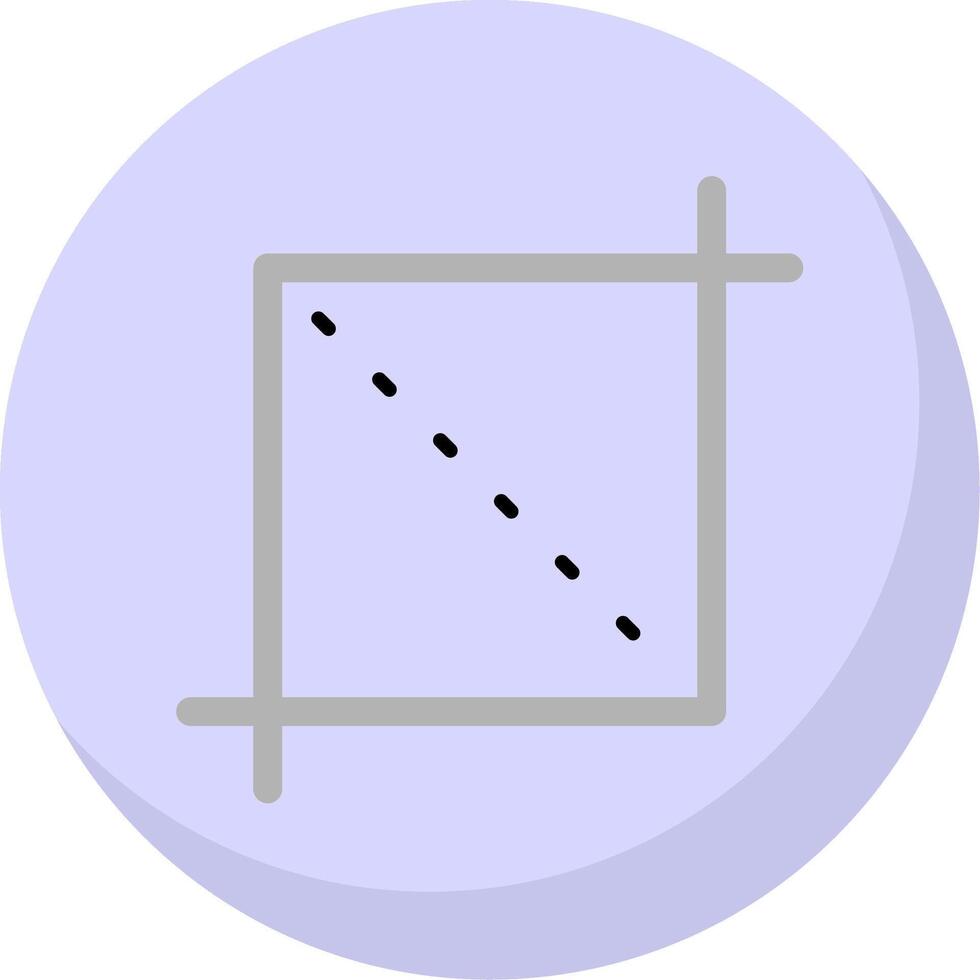 Crop Flat Bubble Icon vector
