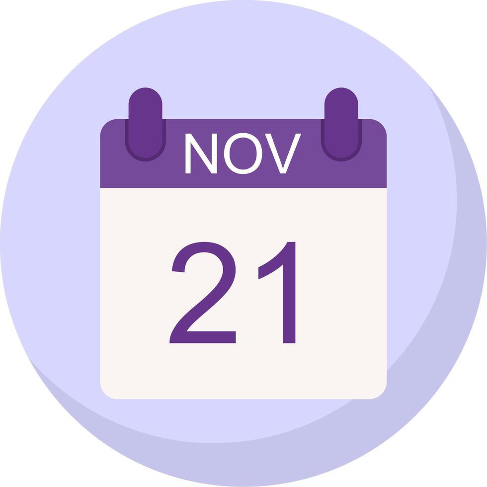 November Flat Bubble Icon vector