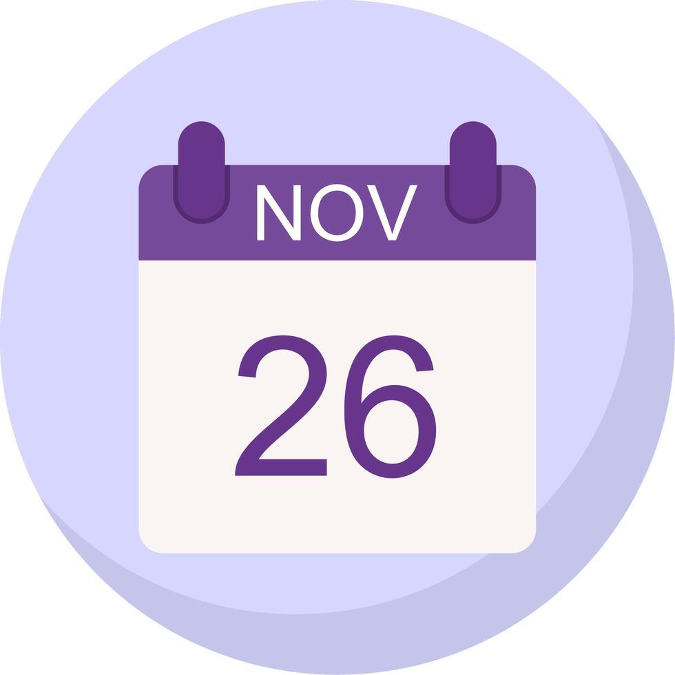 November Flat Bubble Icon vector