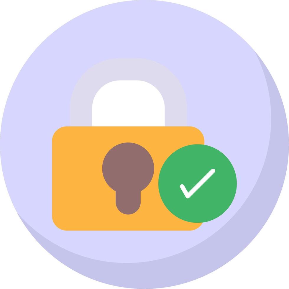 Password Flat Bubble Icon vector