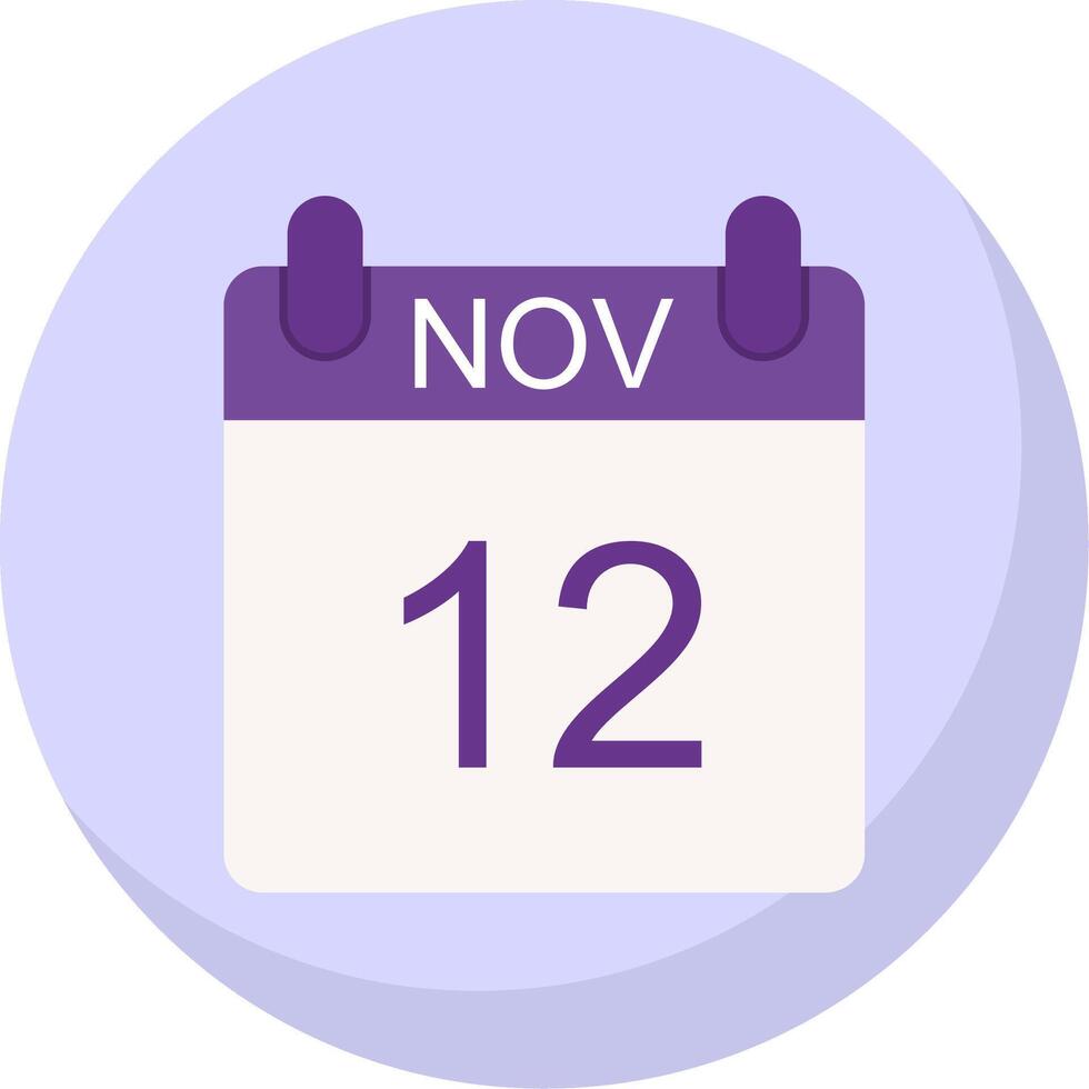 November Flat Bubble Icon vector