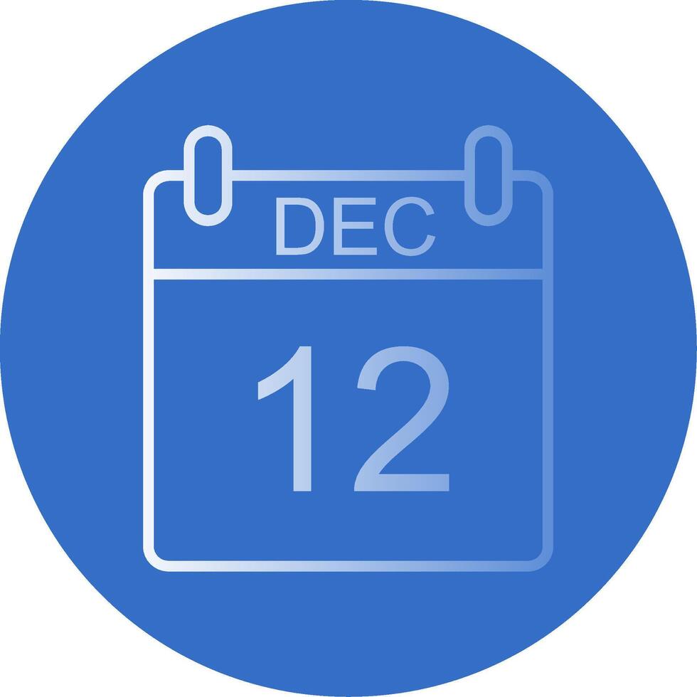 December Flat Bubble Icon vector