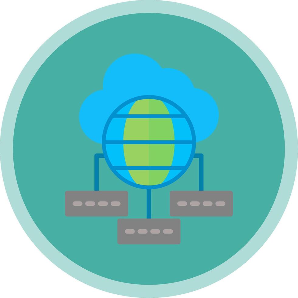 Data Sumit Flat Multi Circle Icon vector