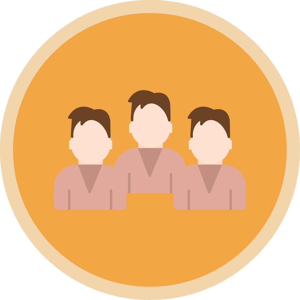 Group Team Flat Multi Circle Icon vector
