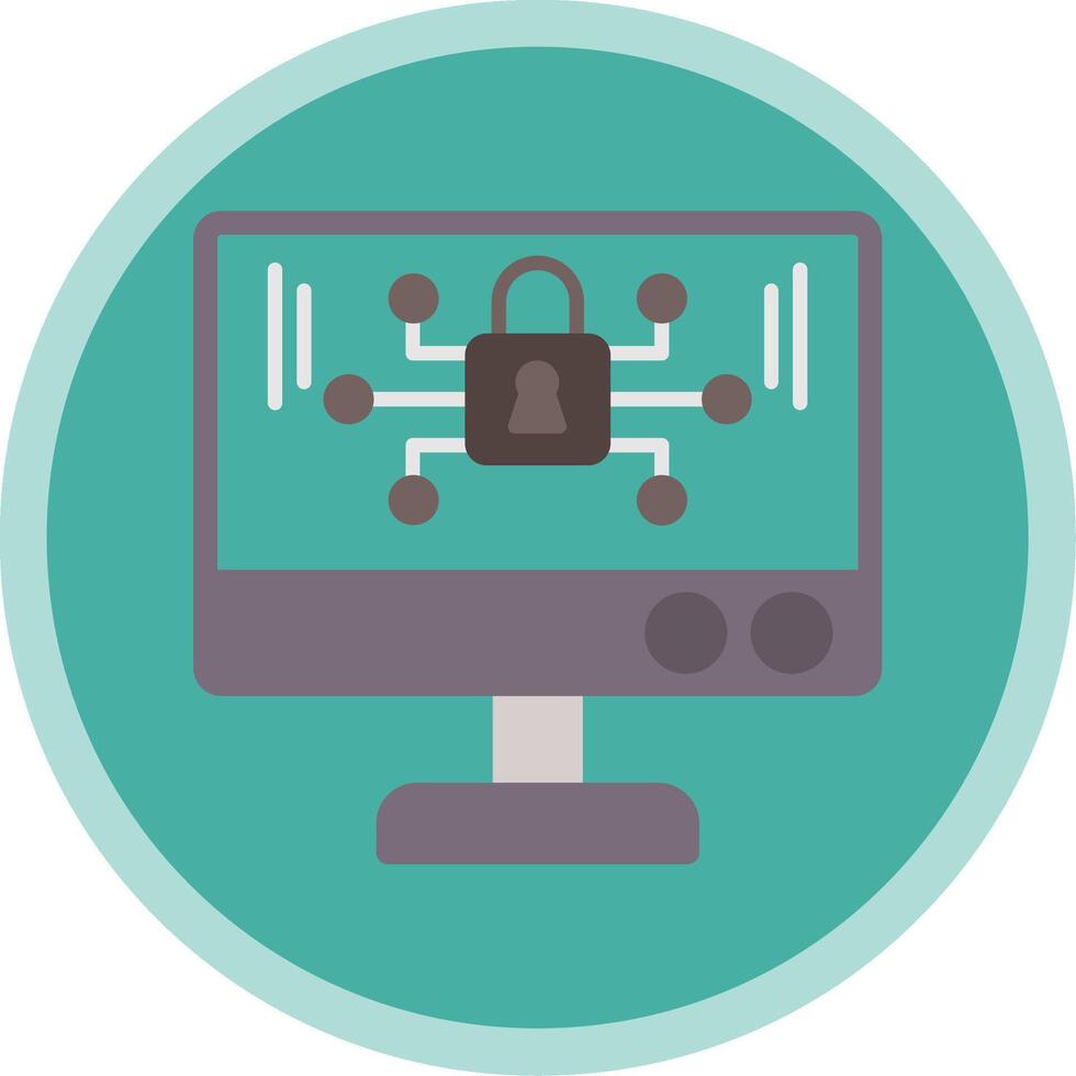 Seo system Flat Multi Circle Icon vector