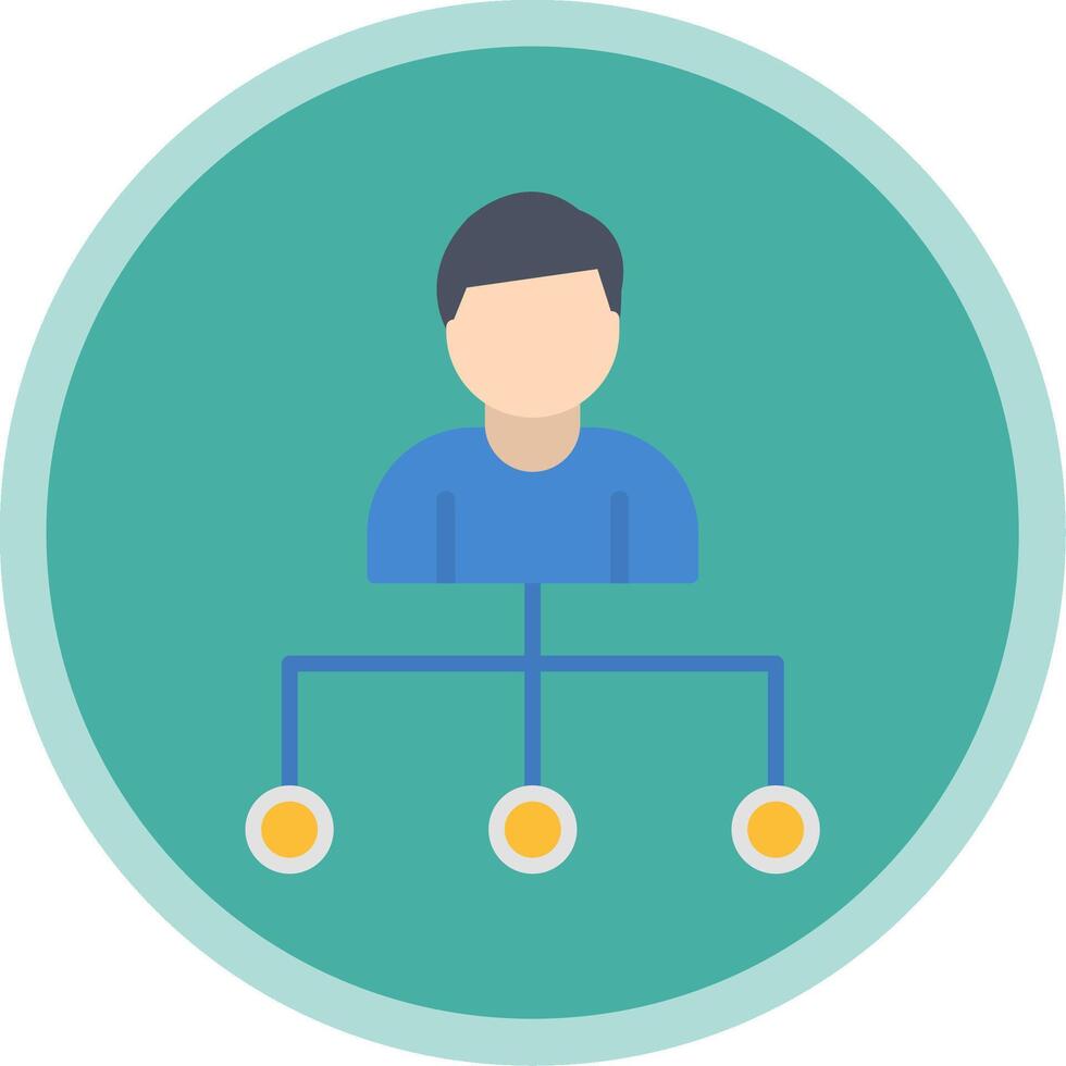 Hierachy Flat Multi Circle Icon vector