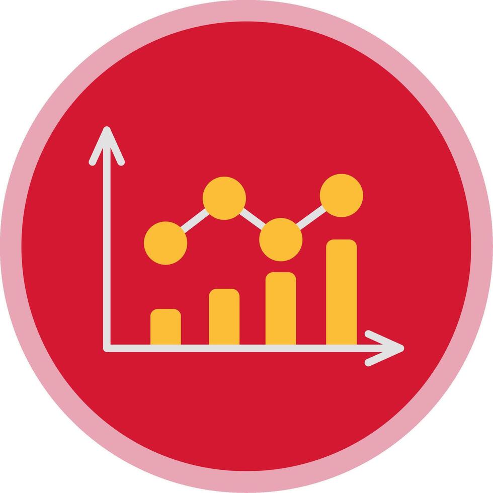 Keyword Rankings Flat Multi Circle Icon vector