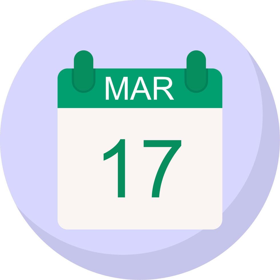 March Flat Bubble Icon vector