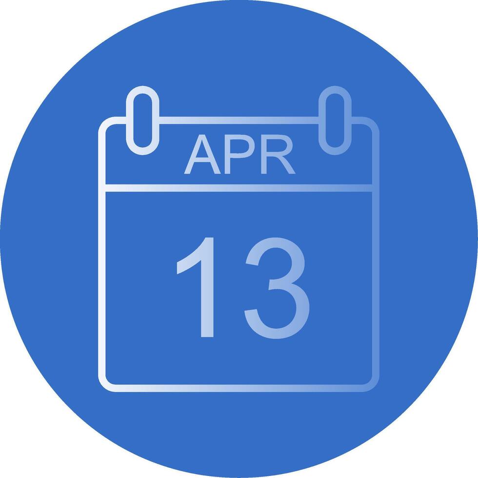 April Flat Bubble Icon vector