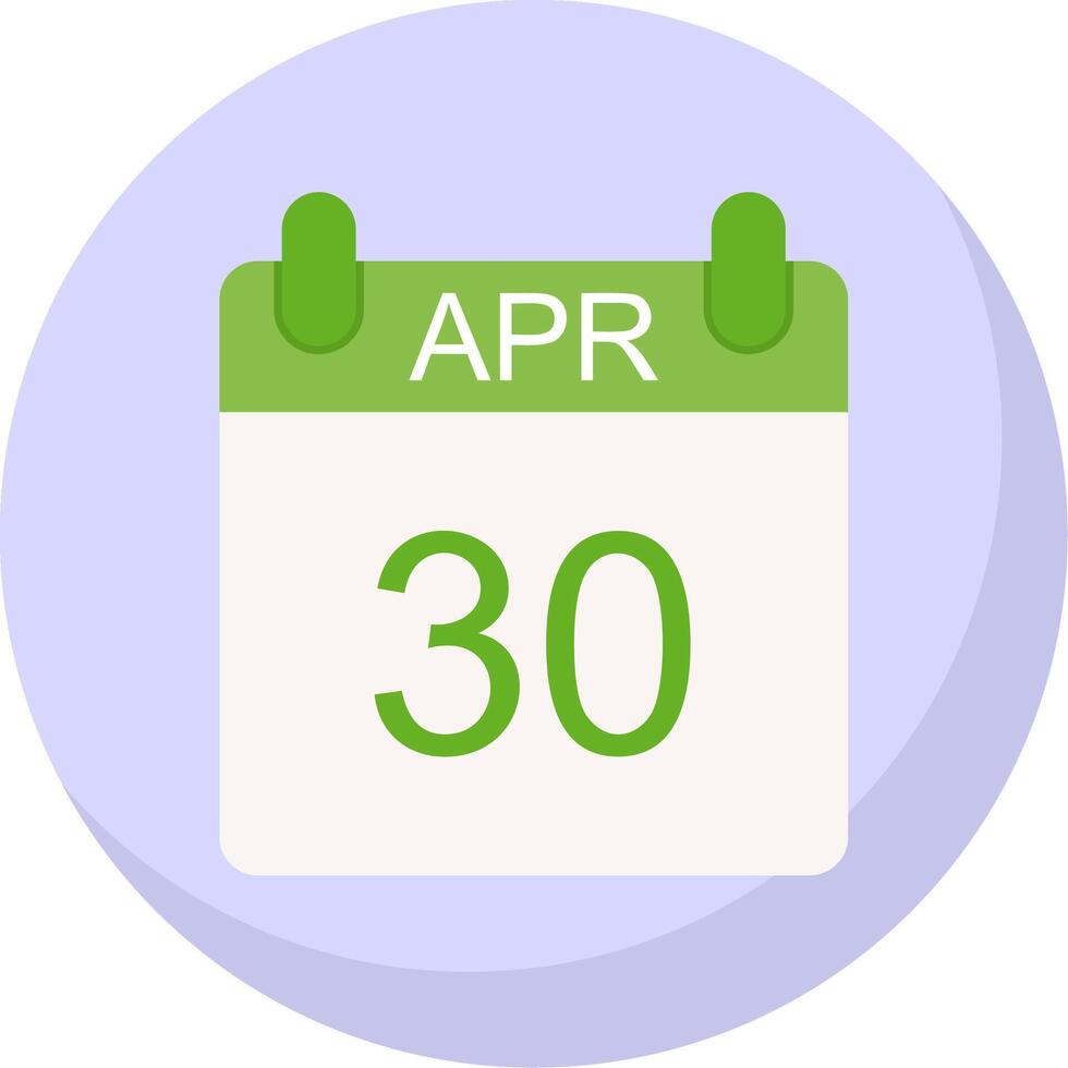 April Flat Bubble Icon vector