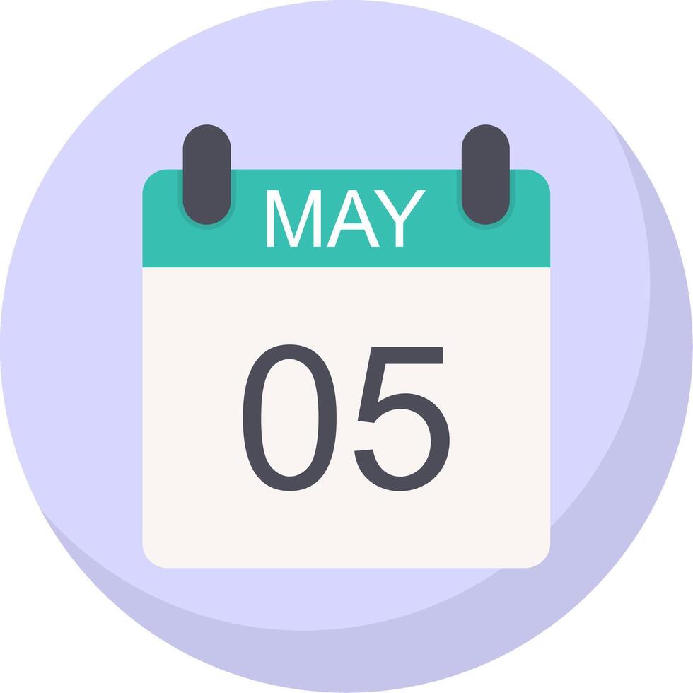 May Flat Bubble Icon vector