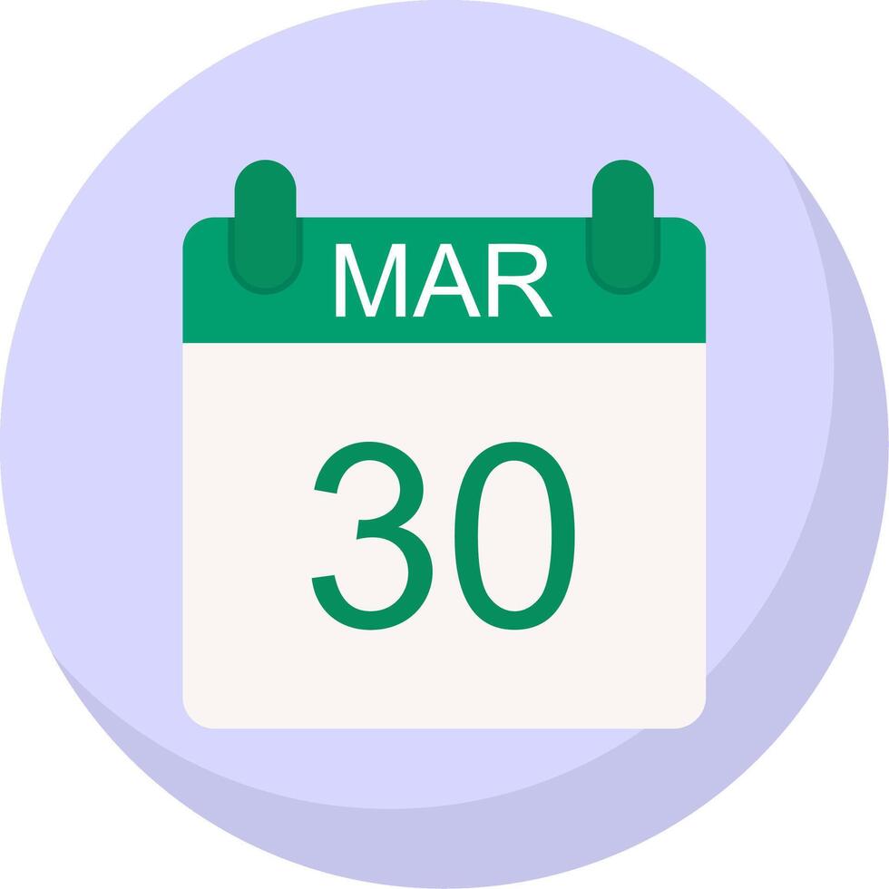 March Flat Bubble Icon vector