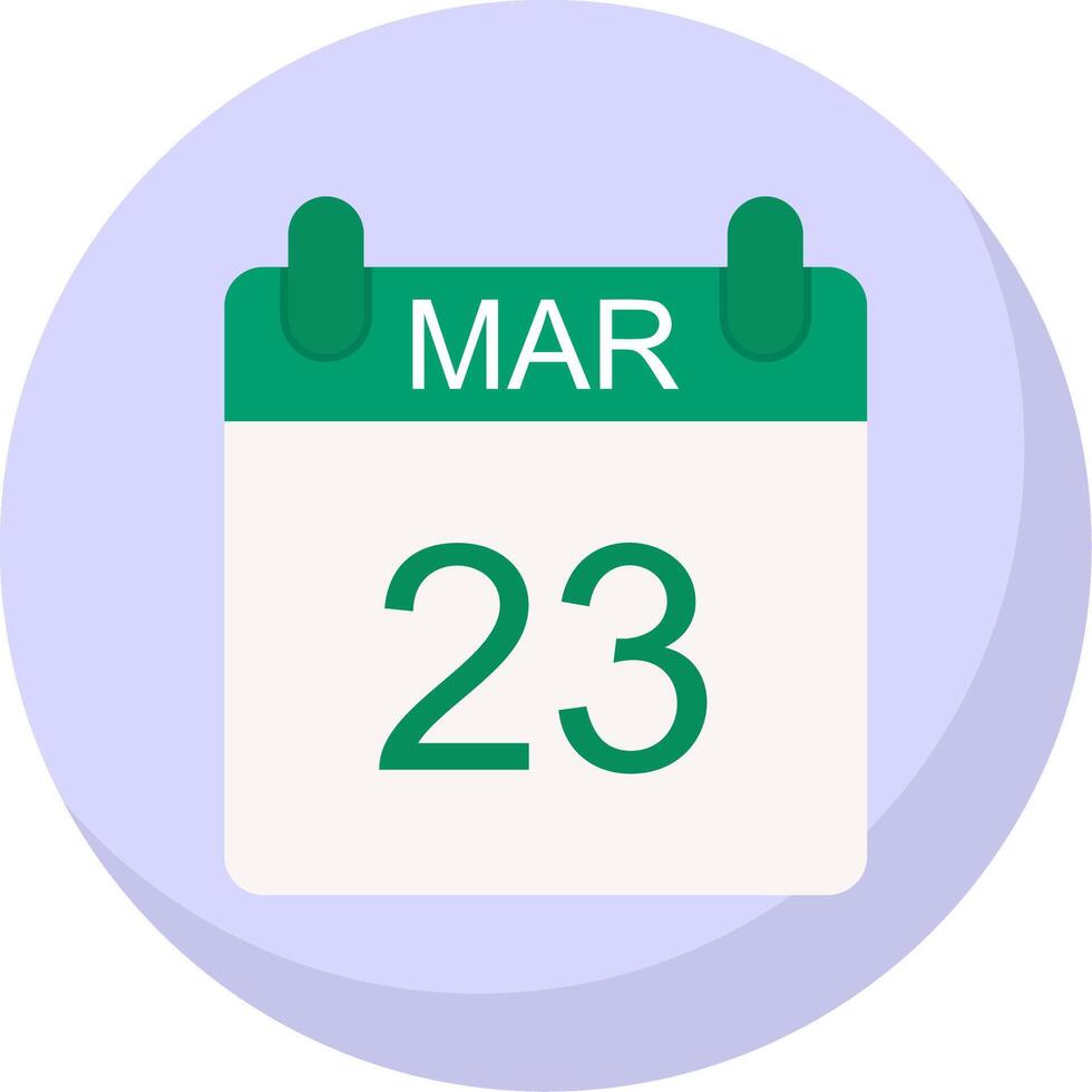 March Flat Bubble Icon vector