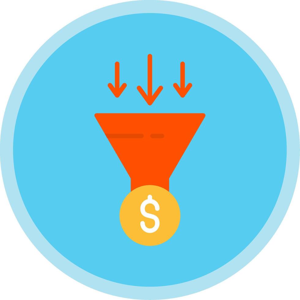 Conversion Optimization Flat Multi Circle Icon vector