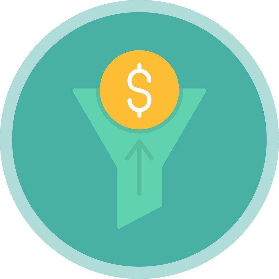 Traffic Conversion Flat Multi Circle Icon vector