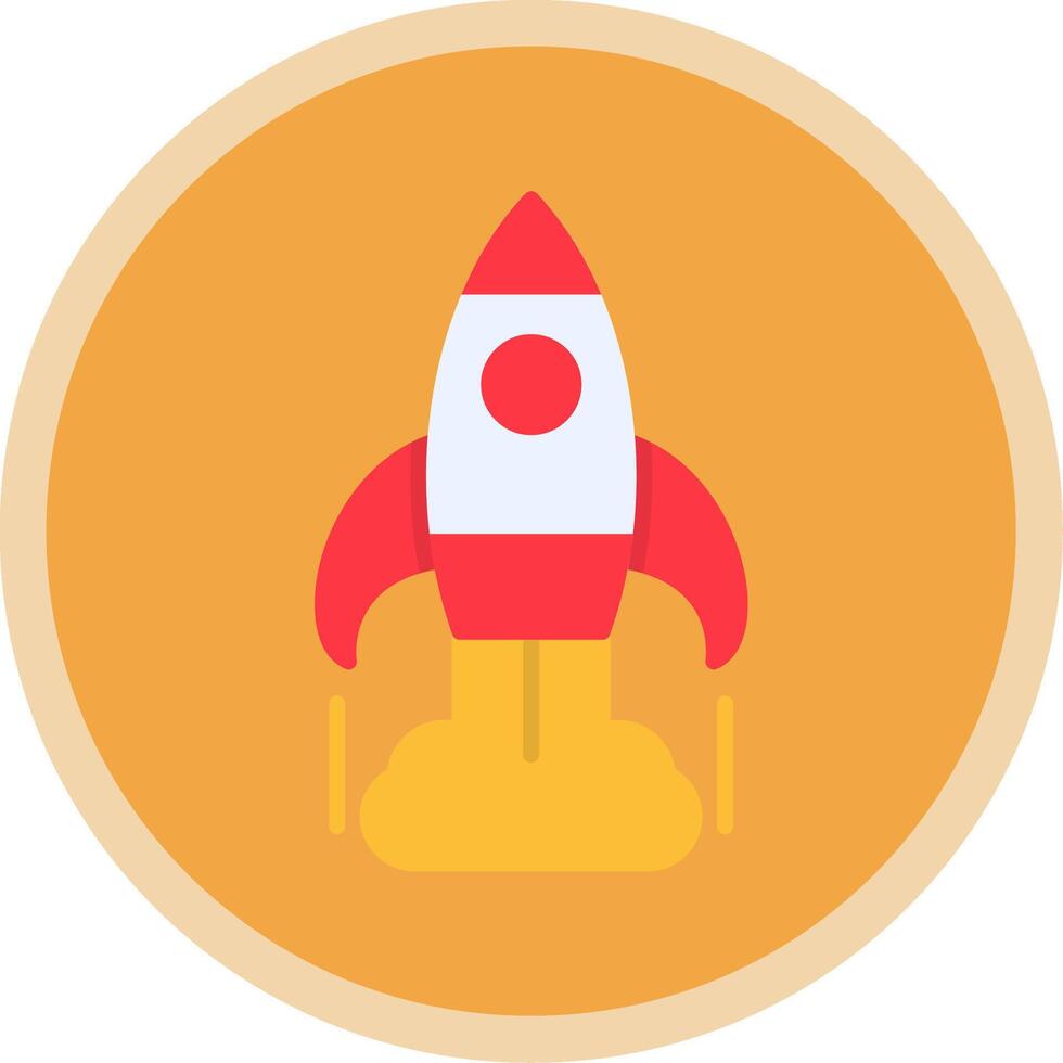 Business Startup Flat Multi Circle Icon vector