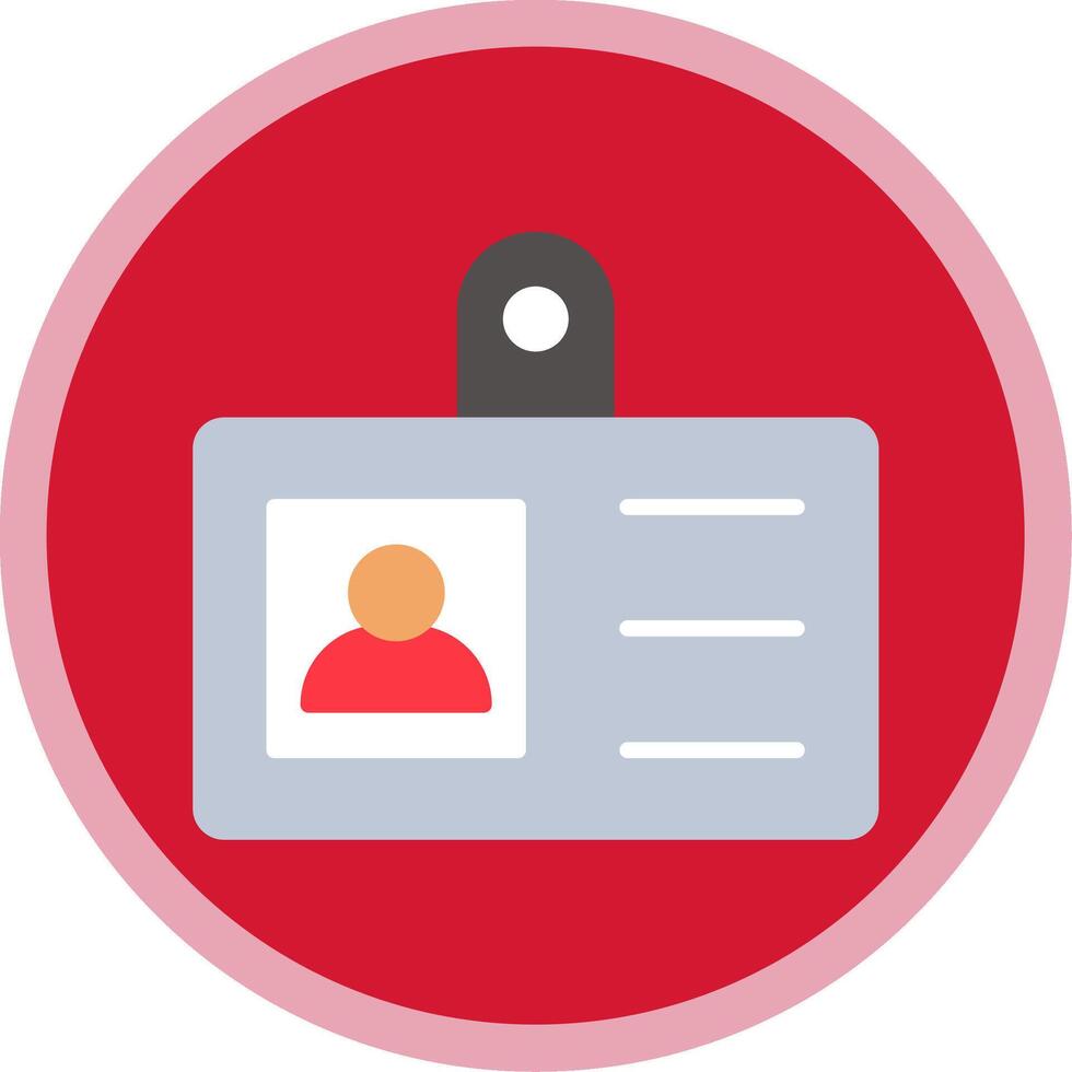 Business Card Flat Multi Circle Icon vector