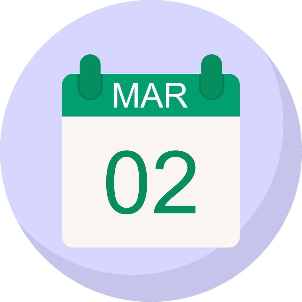 March Flat Bubble Icon vector