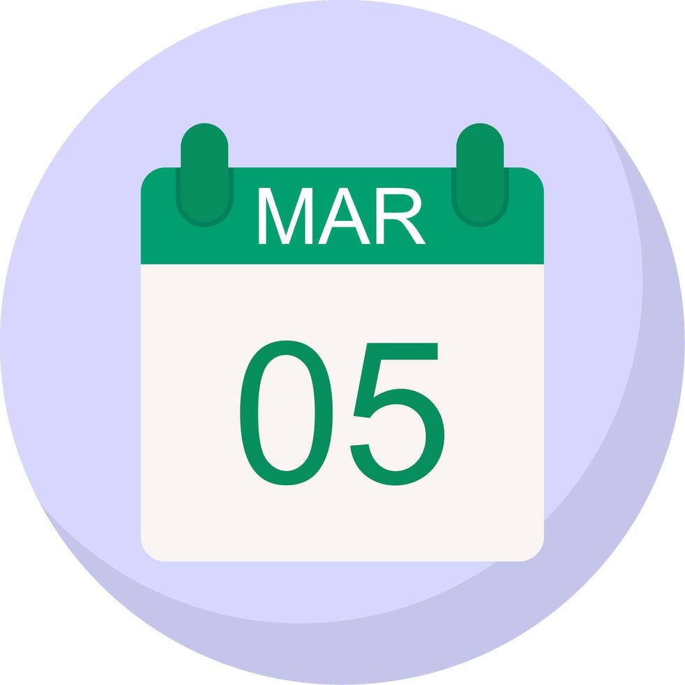 March Flat Bubble Icon vector