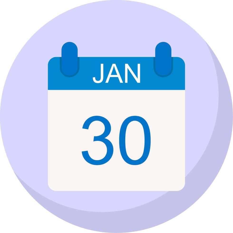 January Flat Bubble Icon vector