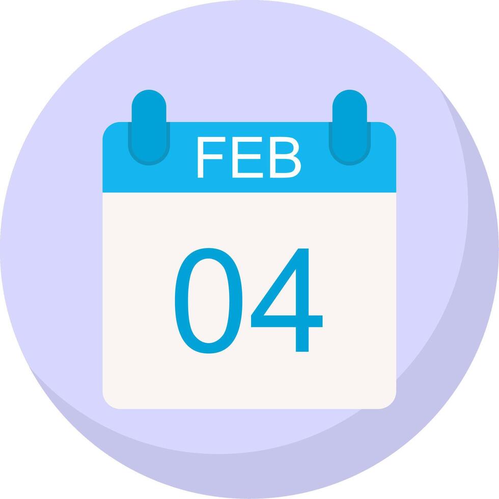 February Flat Bubble Icon vector