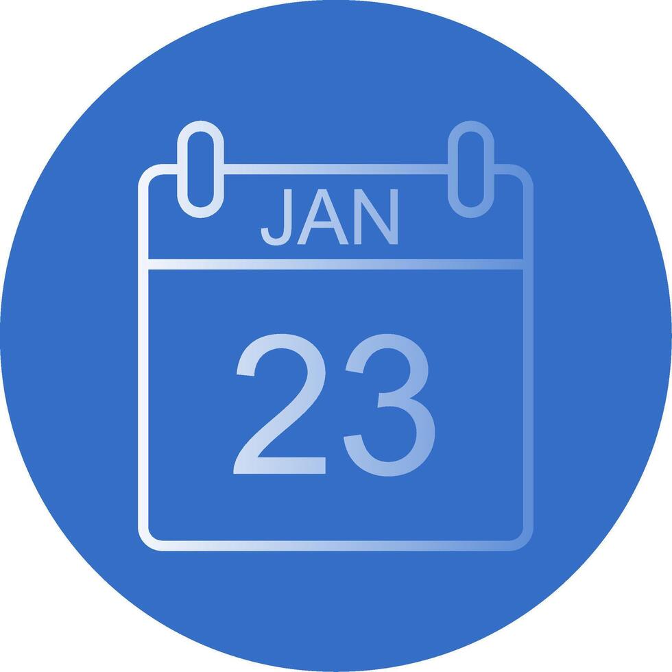 January Flat Bubble Icon vector