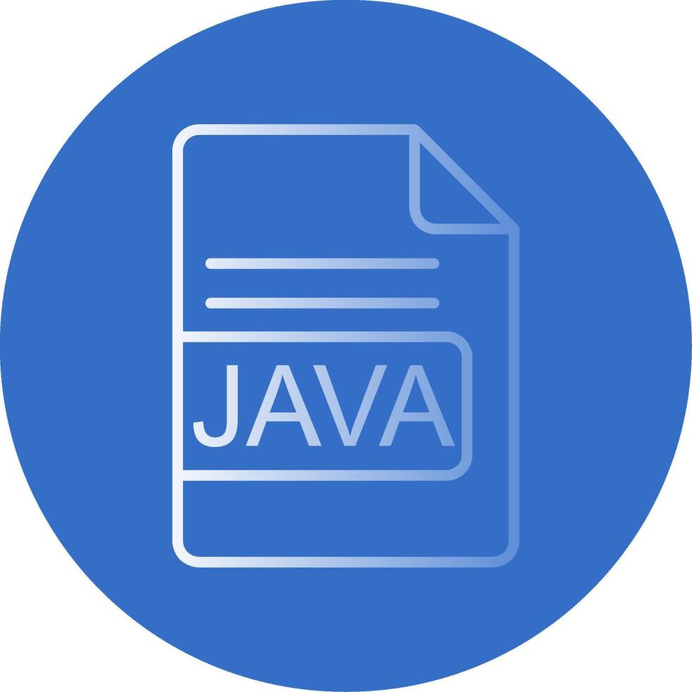 JAVA File Format Flat Bubble Icon vector