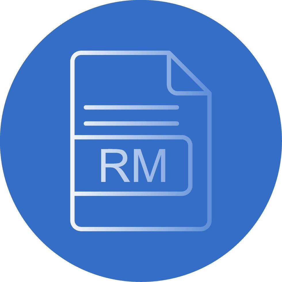 rm archivo formato plano burbuja icono vector