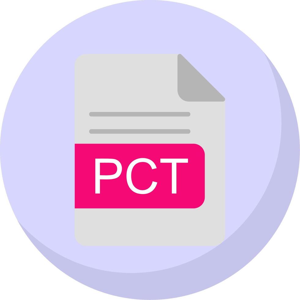PCT File Format Flat Bubble Icon vector