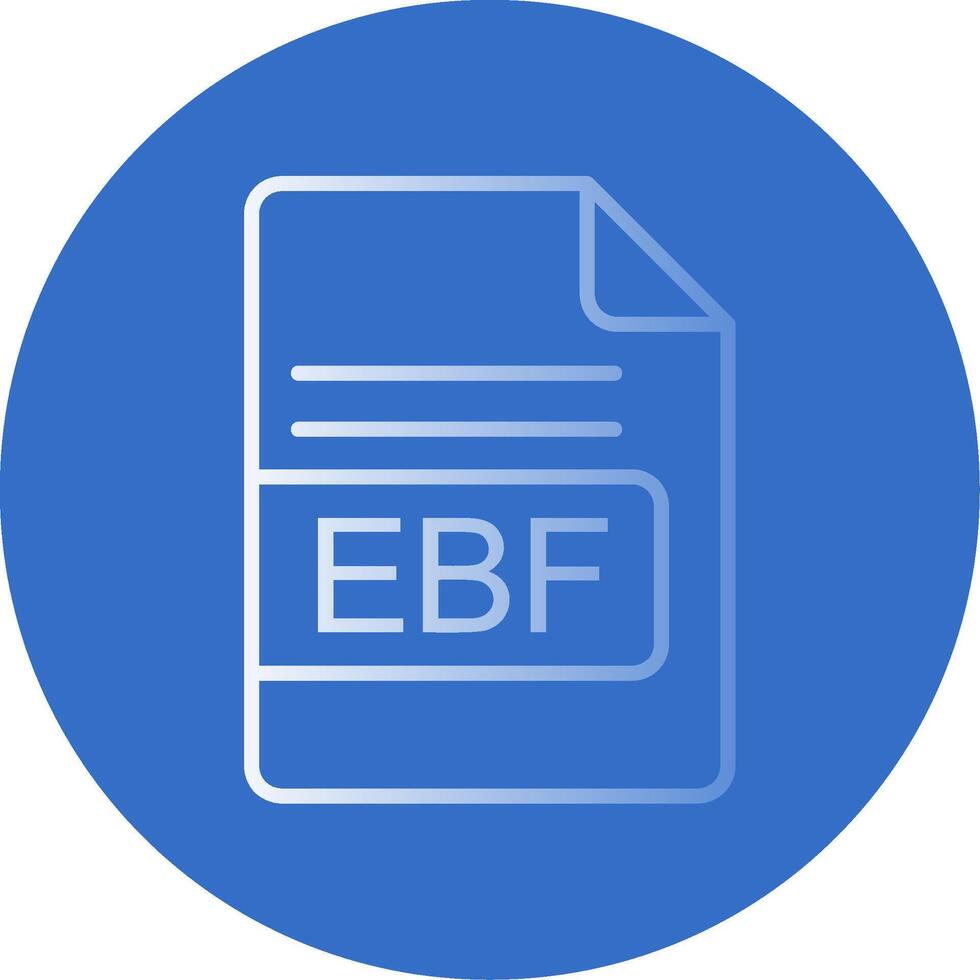 ebf archivo formato plano burbuja icono vector