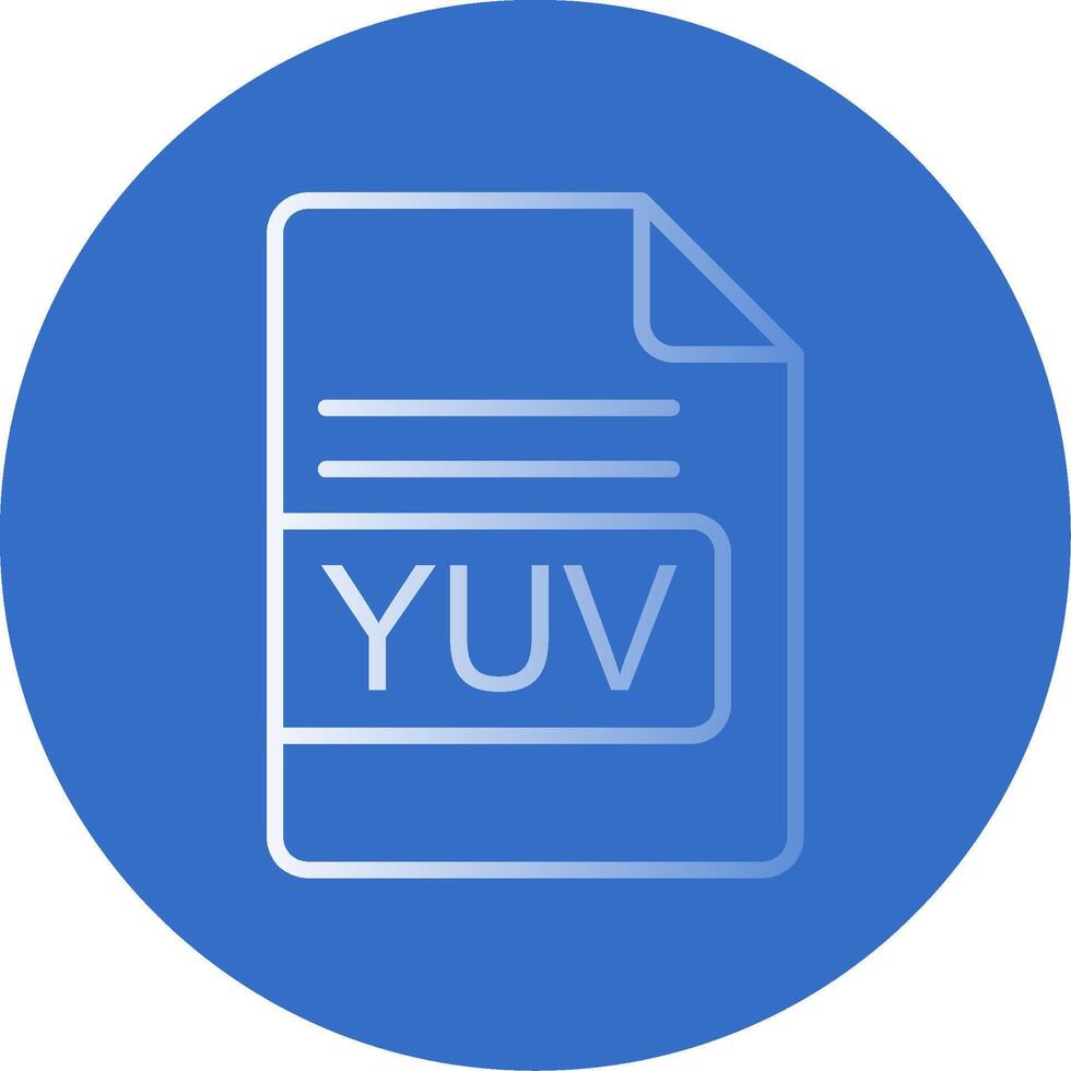 YUV File Format Flat Bubble Icon vector
