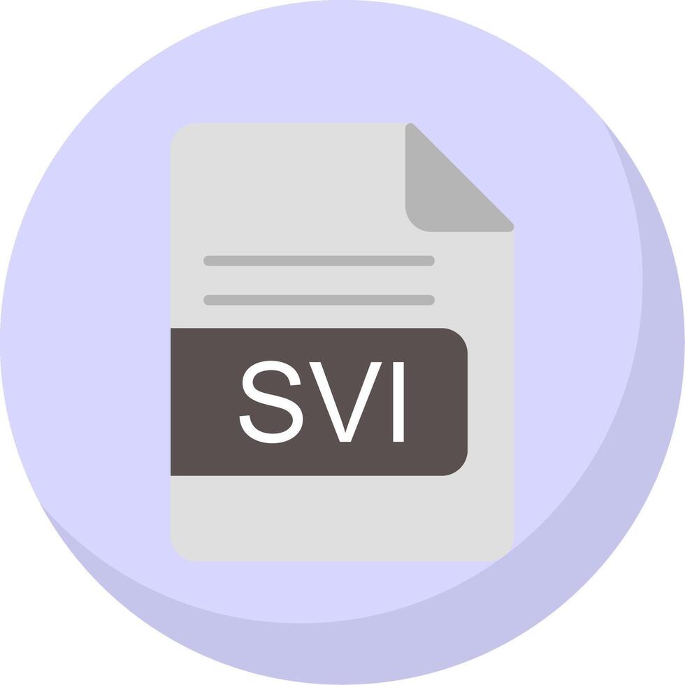 SVI File Format Flat Bubble Icon vector